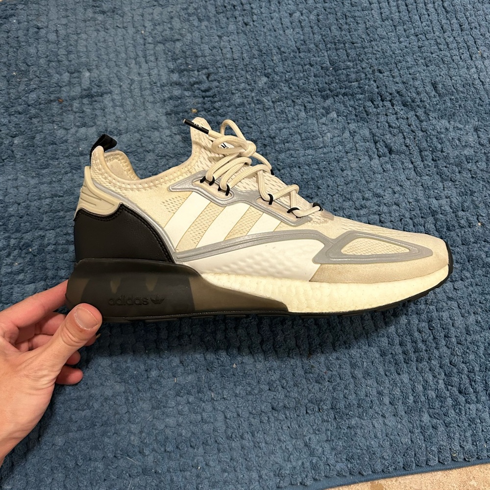 adidas Athletic Shoes in Cream and Gray - Picture 3 of 10